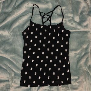 XS Black/White Pineapple Camisole